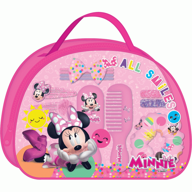 MINNIE - MADE YOU SMILE สมุดภาพระบายสีและเกมแสนสนุก + กระเป๋าพร้อมชุดตกแต่งผม